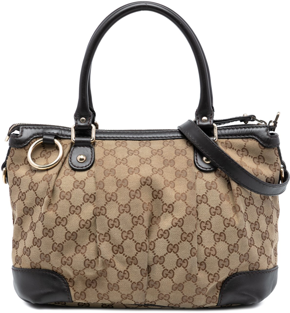 Gucci GG Canvas Sukey Satchel Bruin