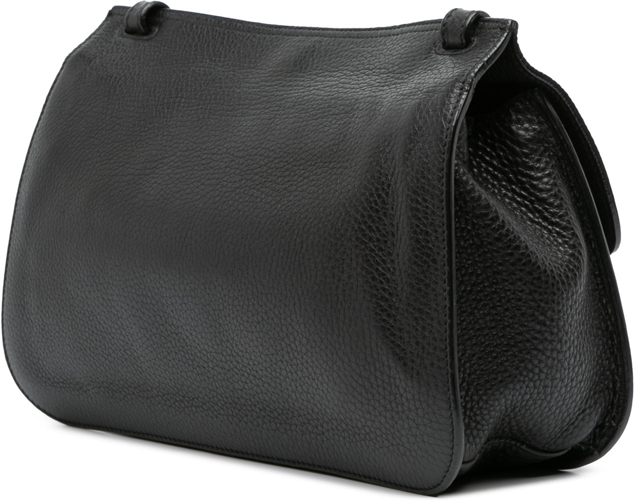 Gucci Medium Leather Bamboo Daily Crossbody Zwart