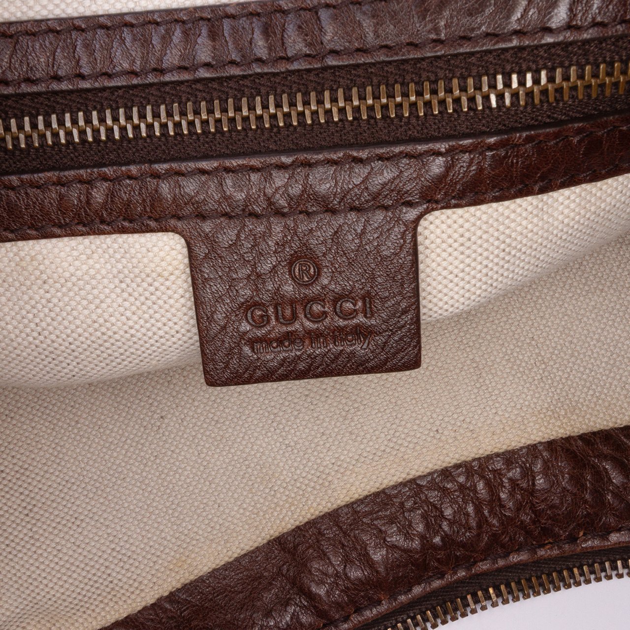 Gucci Medium GG Canvas Running Satchel Bruin