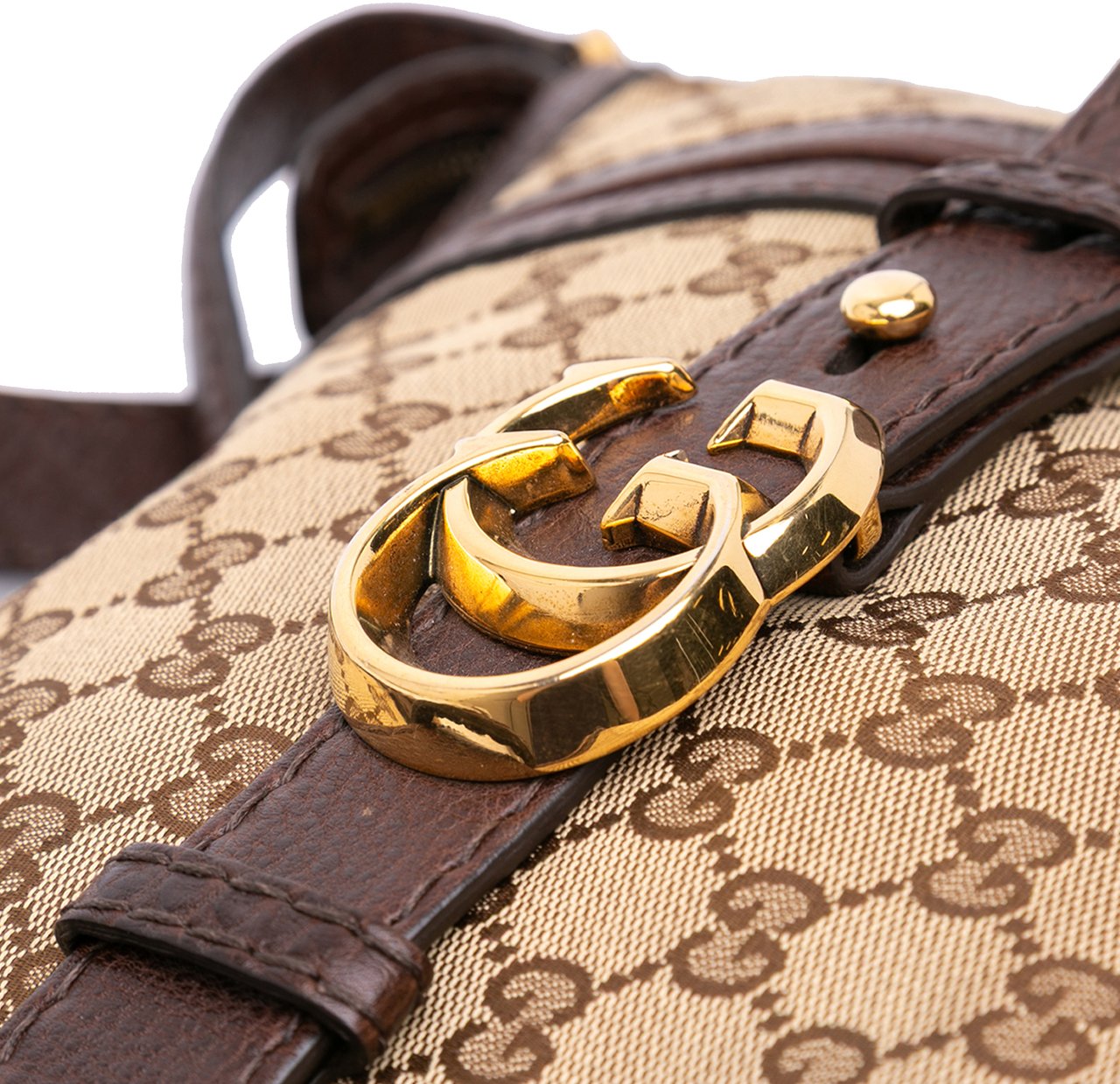 Gucci Medium GG Canvas Running Satchel Bruin