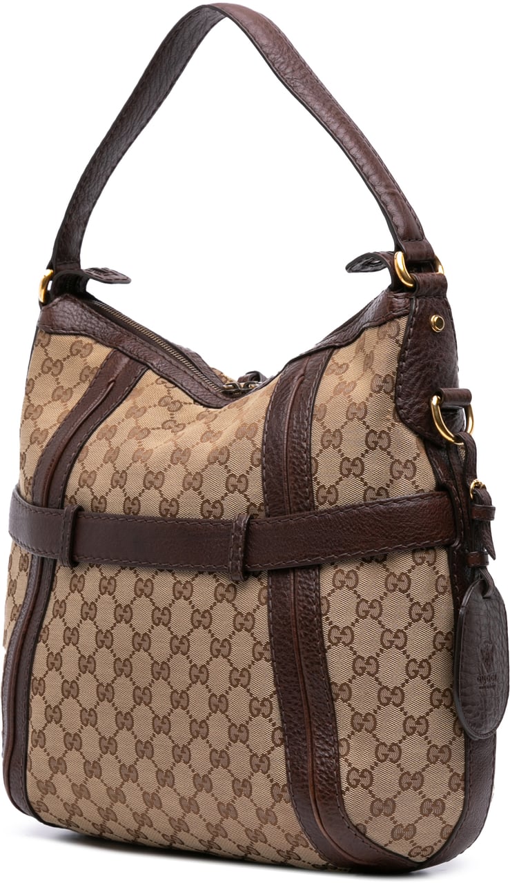 Gucci Medium GG Canvas Running Satchel Bruin