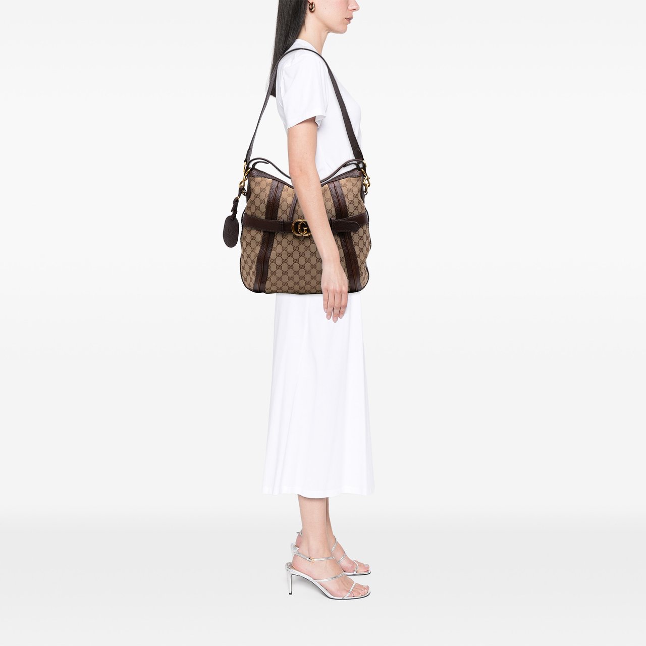 Gucci Medium GG Canvas Running Satchel Bruin