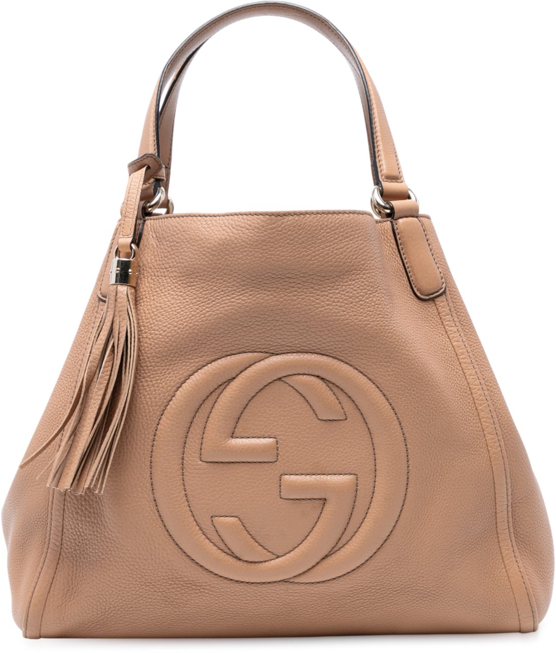 Gucci Medium Leather Soho Cellarius Tote Bruin