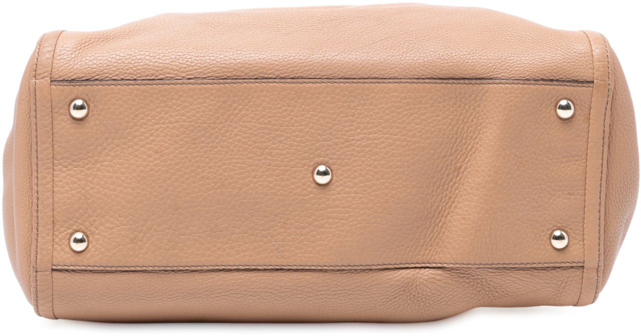 Gucci Medium Leather Soho Cellarius Tote Bruin