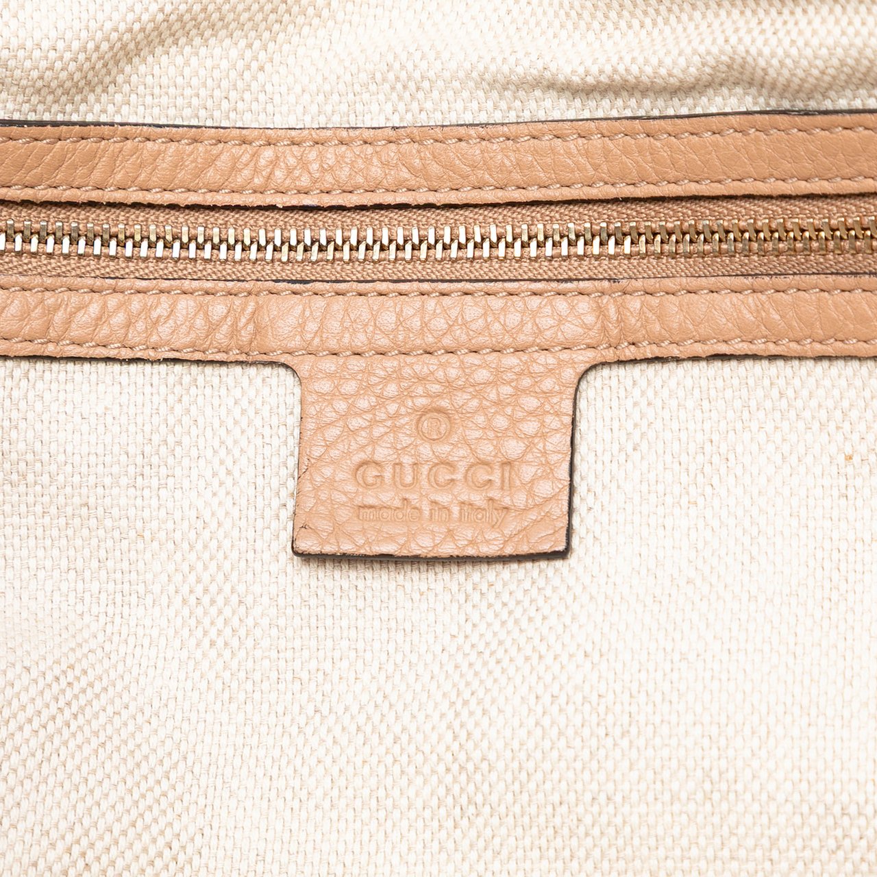 Gucci Medium Leather Soho Cellarius Tote Bruin