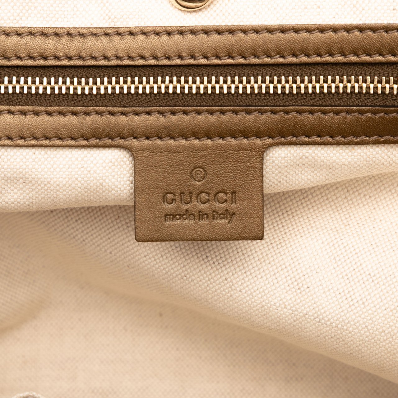 Gucci GG Lurex Heart Bit Tote Bruin