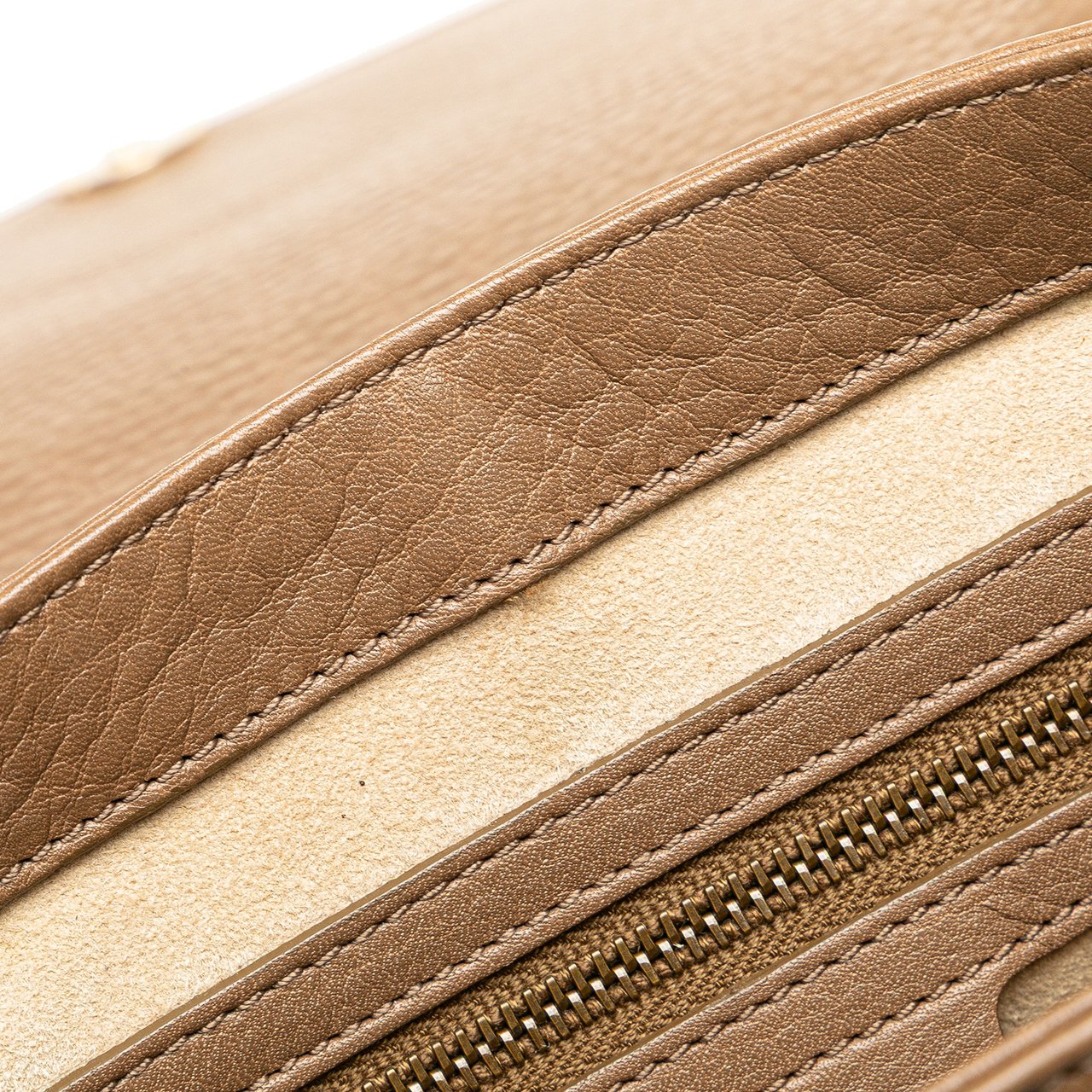 Gucci Leather 1973 Shoulder Bag Bruin