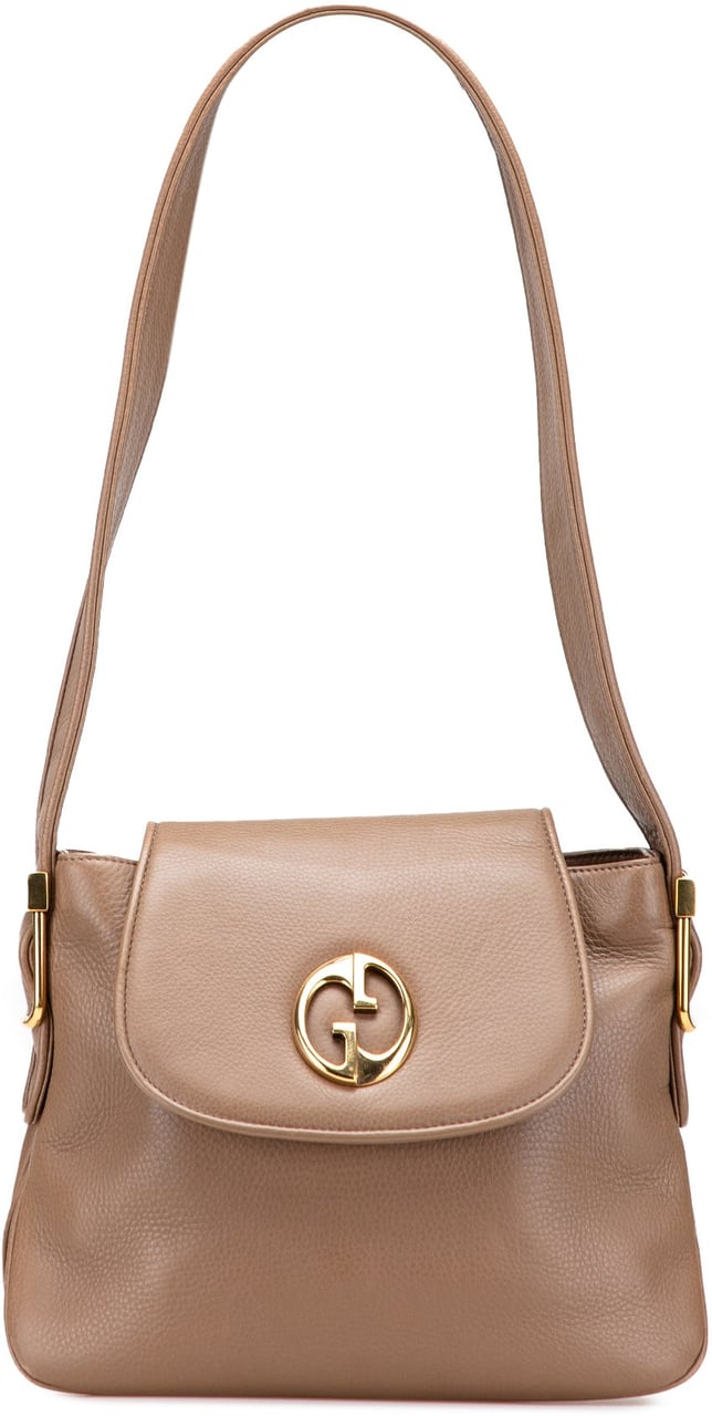 Gucci Leather 1973 Shoulder Bag Bruin