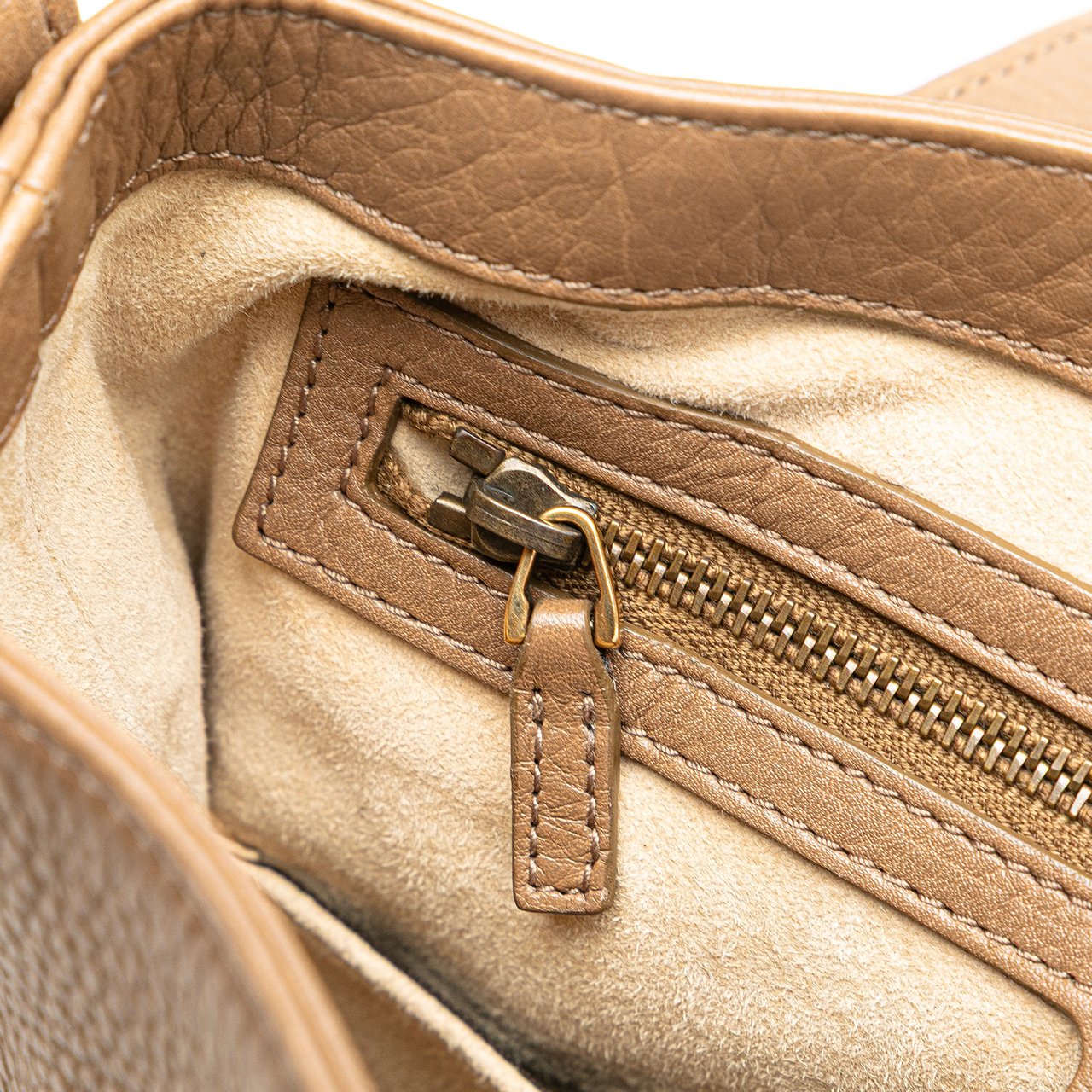 Gucci Leather 1973 Shoulder Bag Bruin