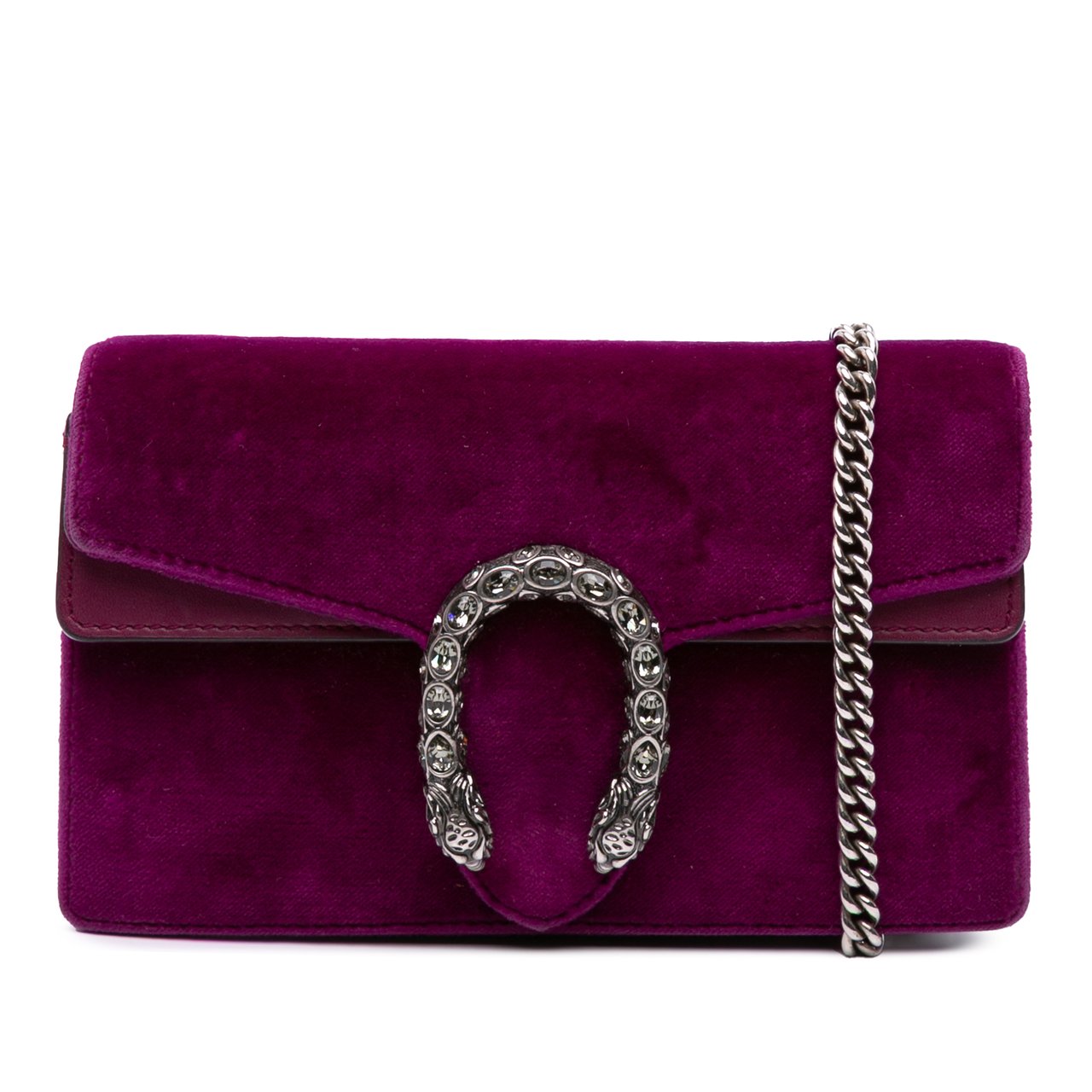 Gucci Mini Velvet Dionysus Crossbody Paars