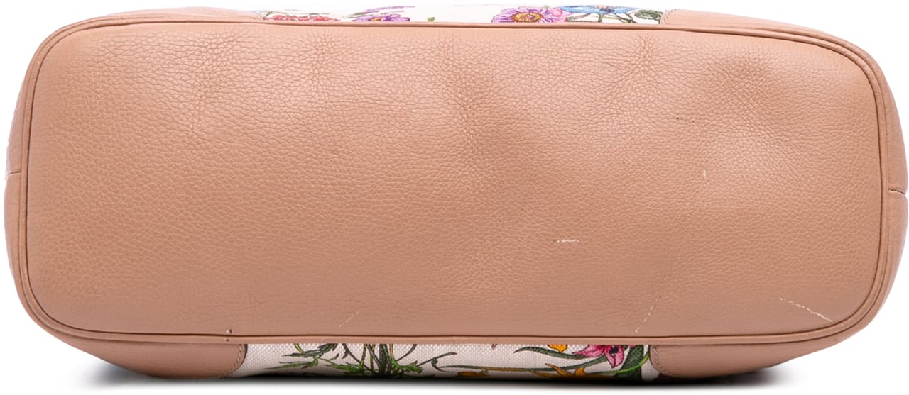 Gucci Medium Canvas Flora Tote Wit
