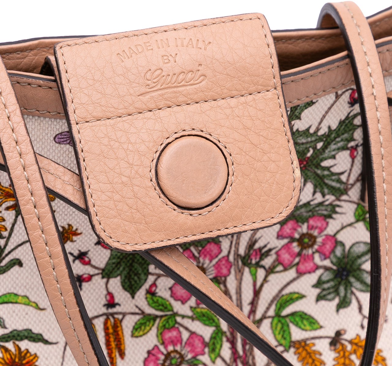Gucci Medium Canvas Flora Tote Wit