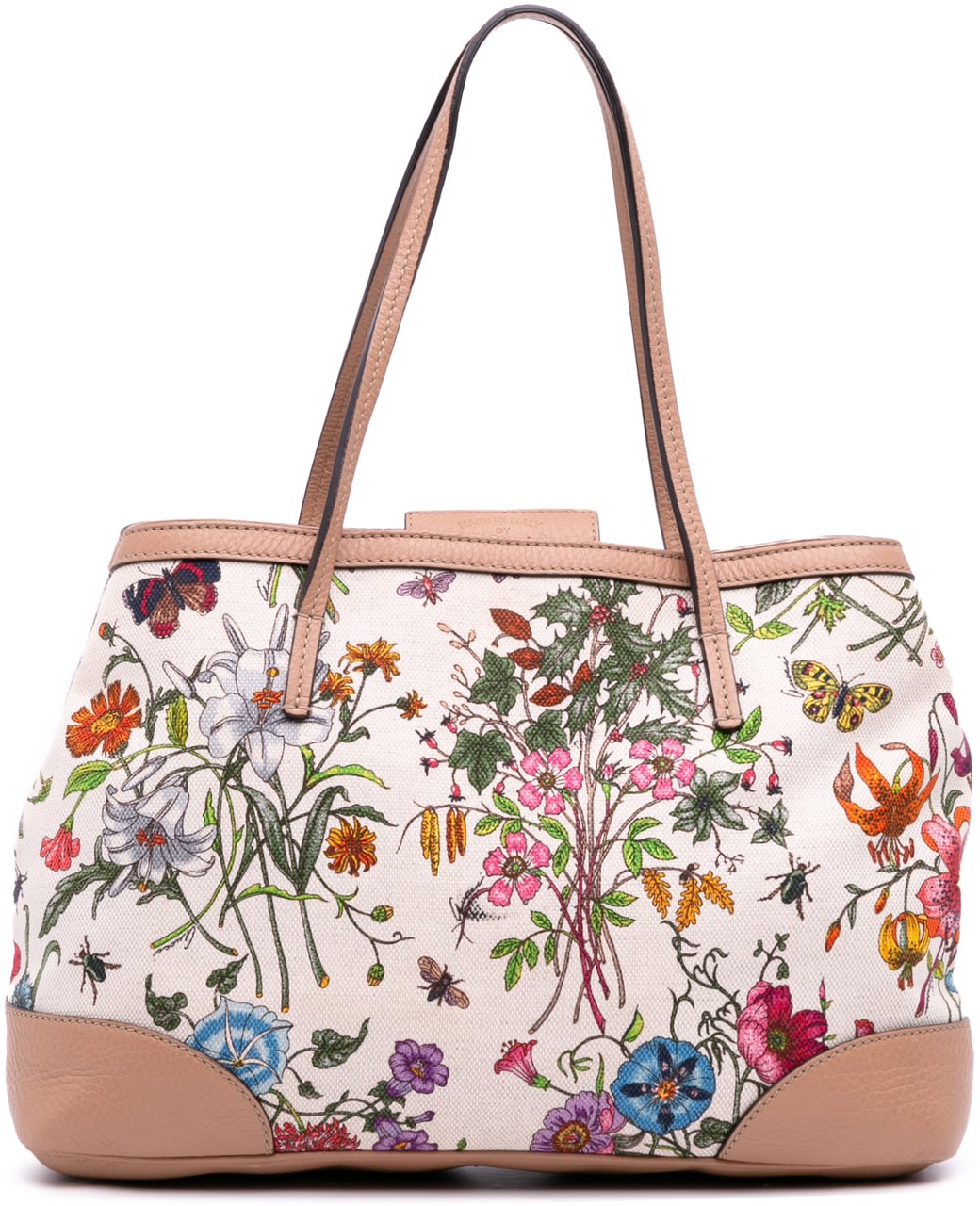 Gucci Medium Canvas Flora Tote Wit