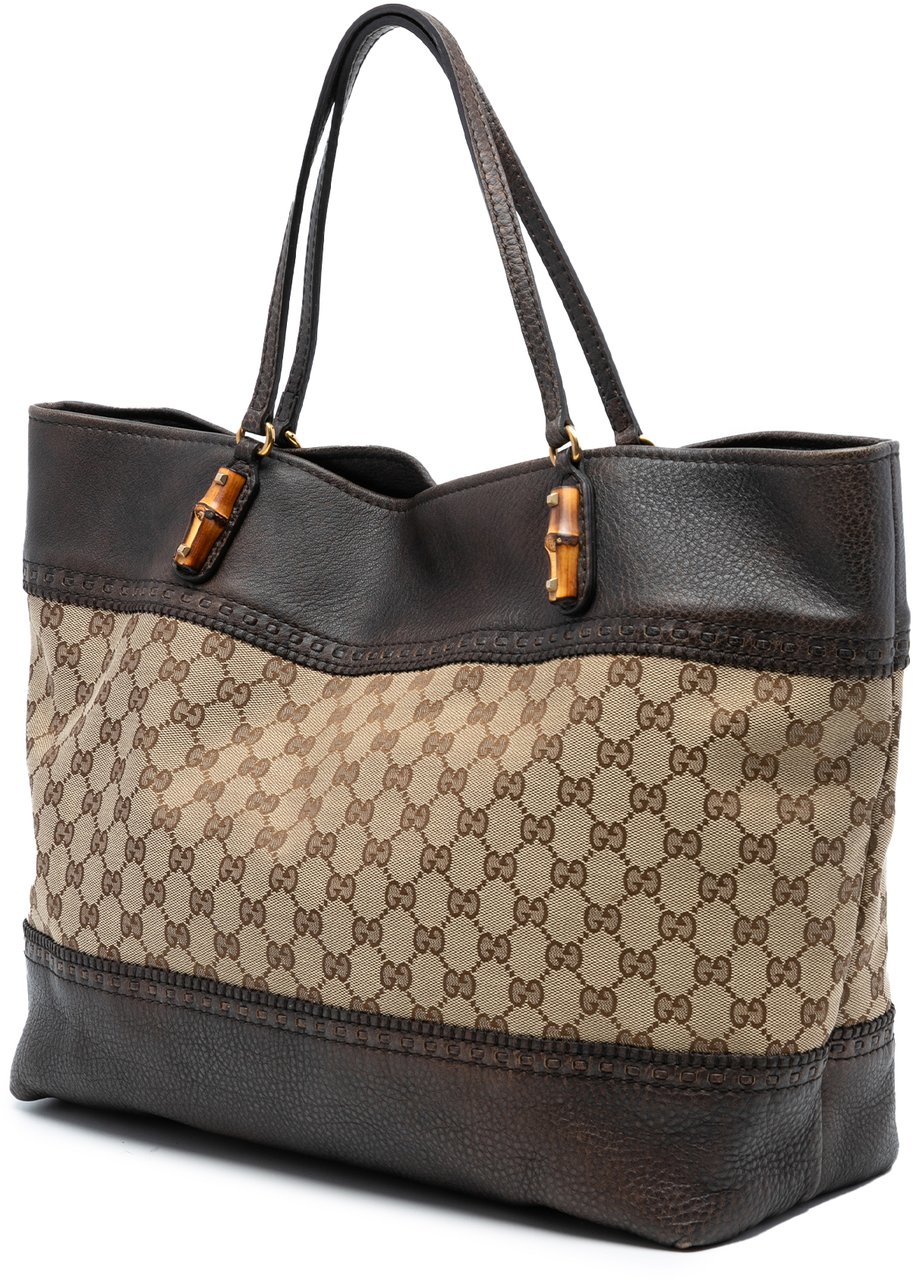 Gucci Large GG Canvas Laidback Crafty Tote Bruin