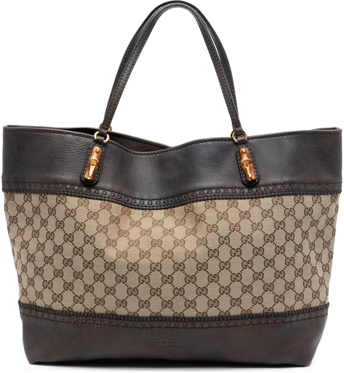 Gucci Large GG Canvas Laidback Crafty Tote Bruin