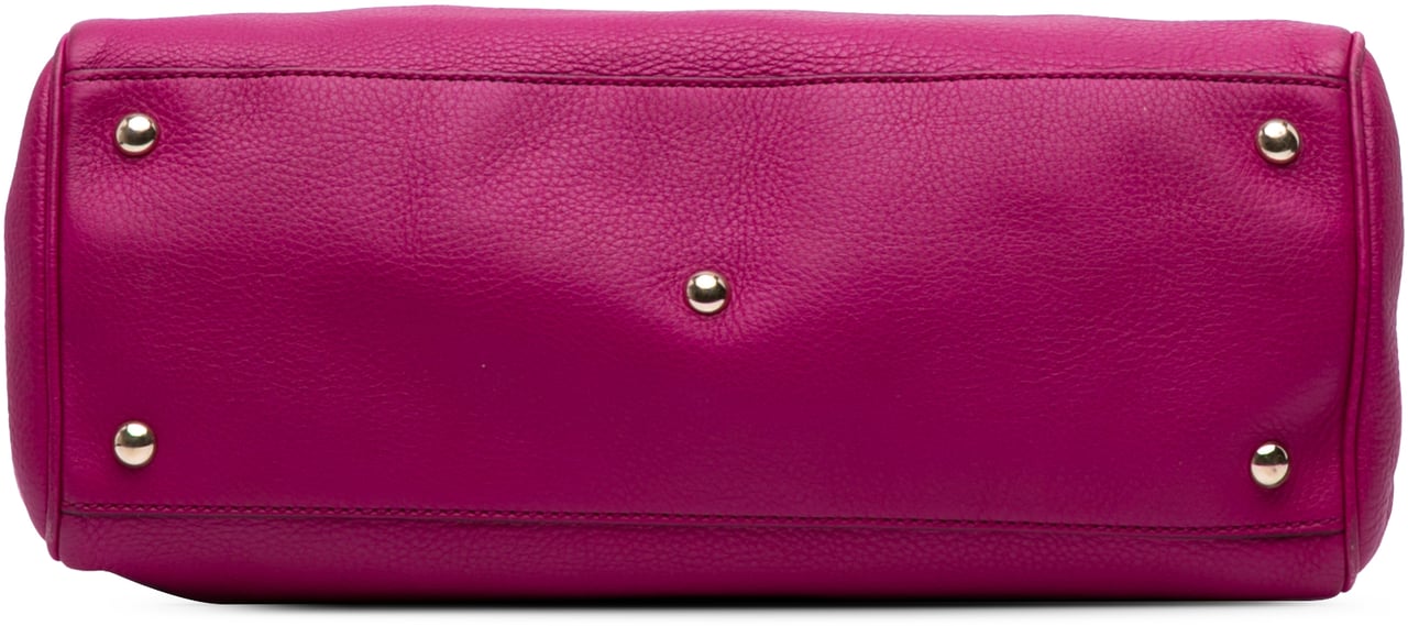 Gucci Medium Calfskin Bamboo Shopper Satchel Roze
