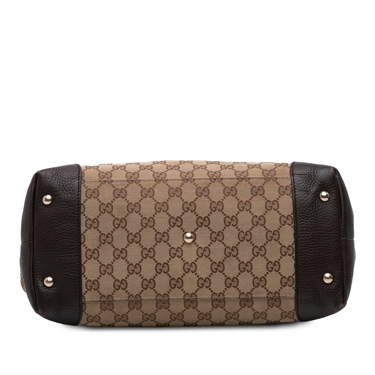 Gucci Medium GG Canvas Web Dressage Tote Bruin