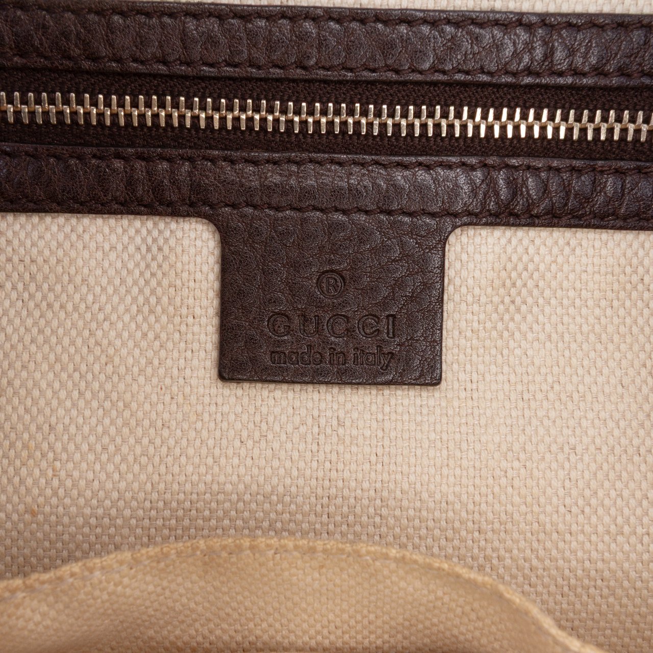 Gucci Medium GG Canvas Web Dressage Tote Bruin