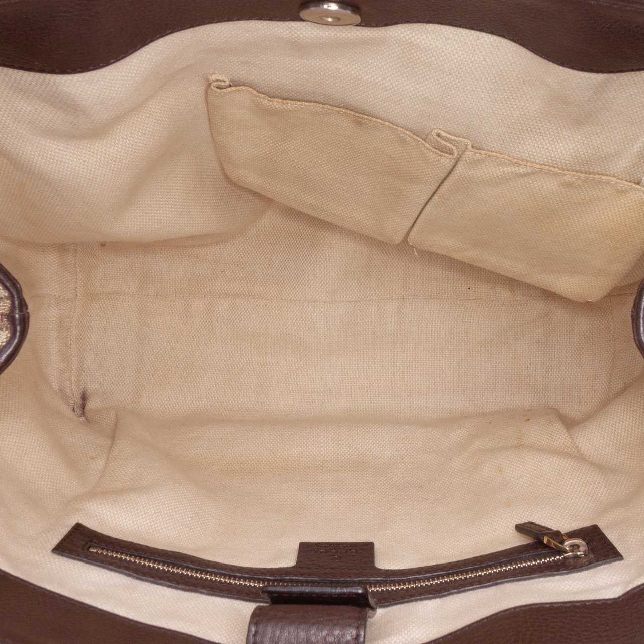 Gucci Medium GG Canvas Web Dressage Tote Bruin