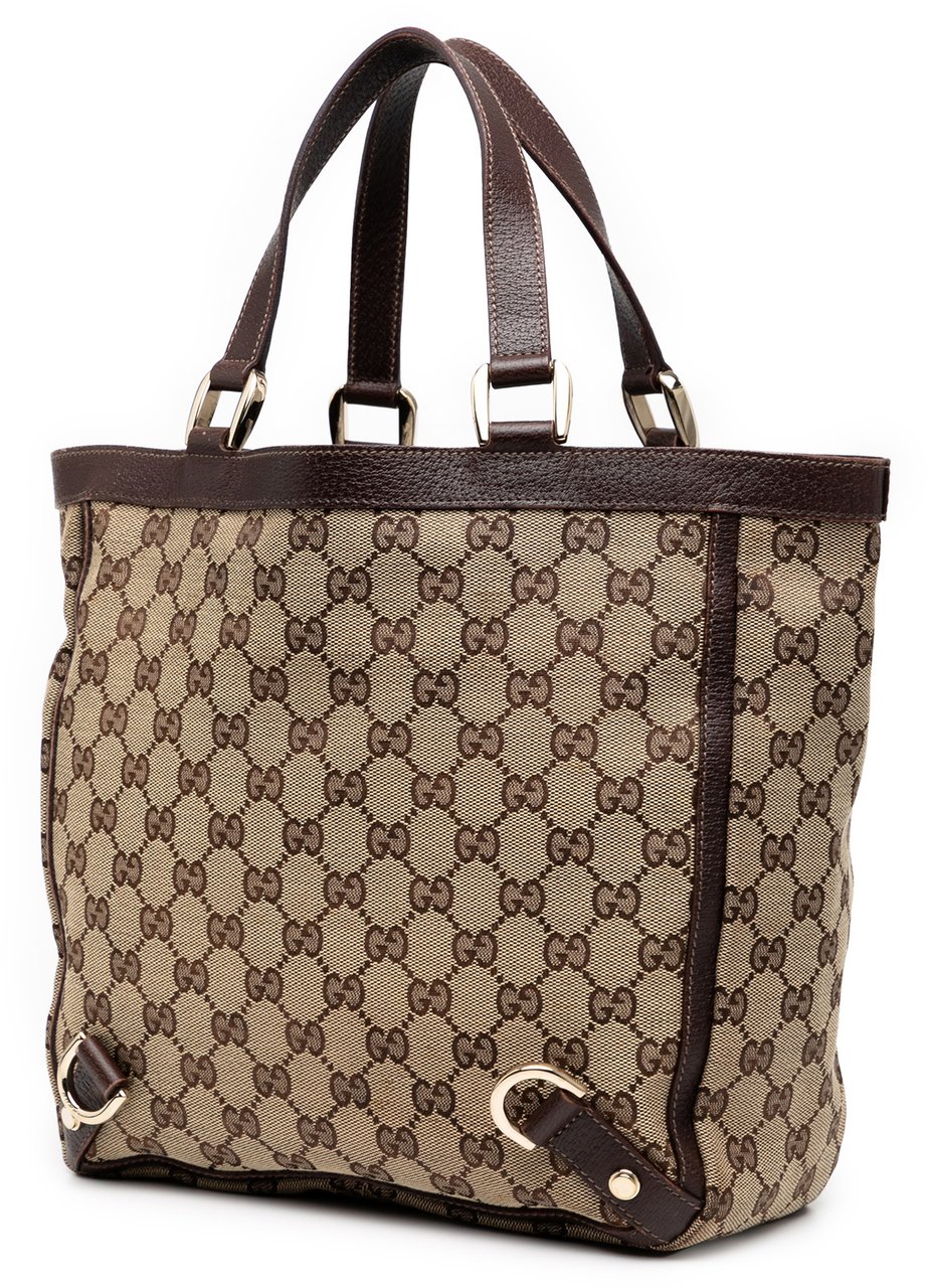 Gucci GG Canvas Abbey D Ring Tote Bruin