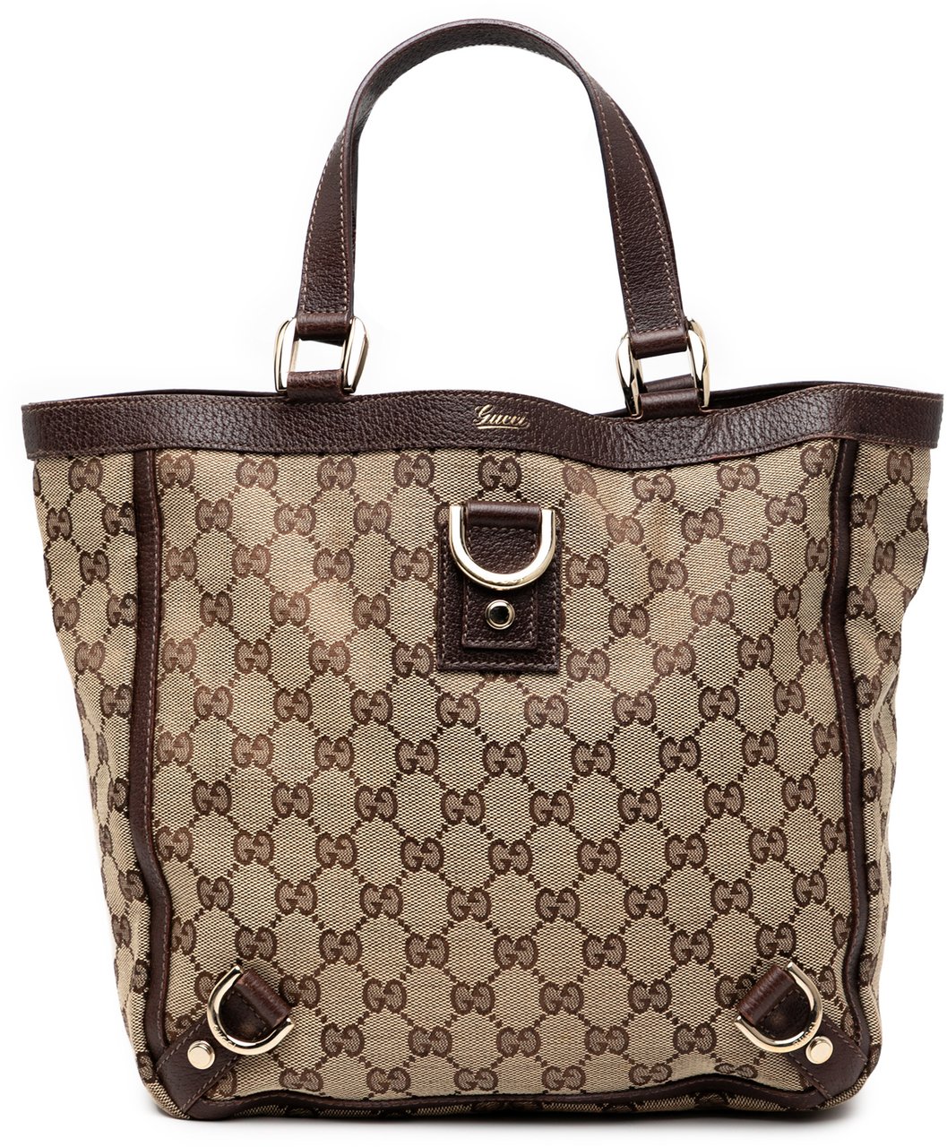 Gucci GG Canvas Abbey D Ring Tote Bruin