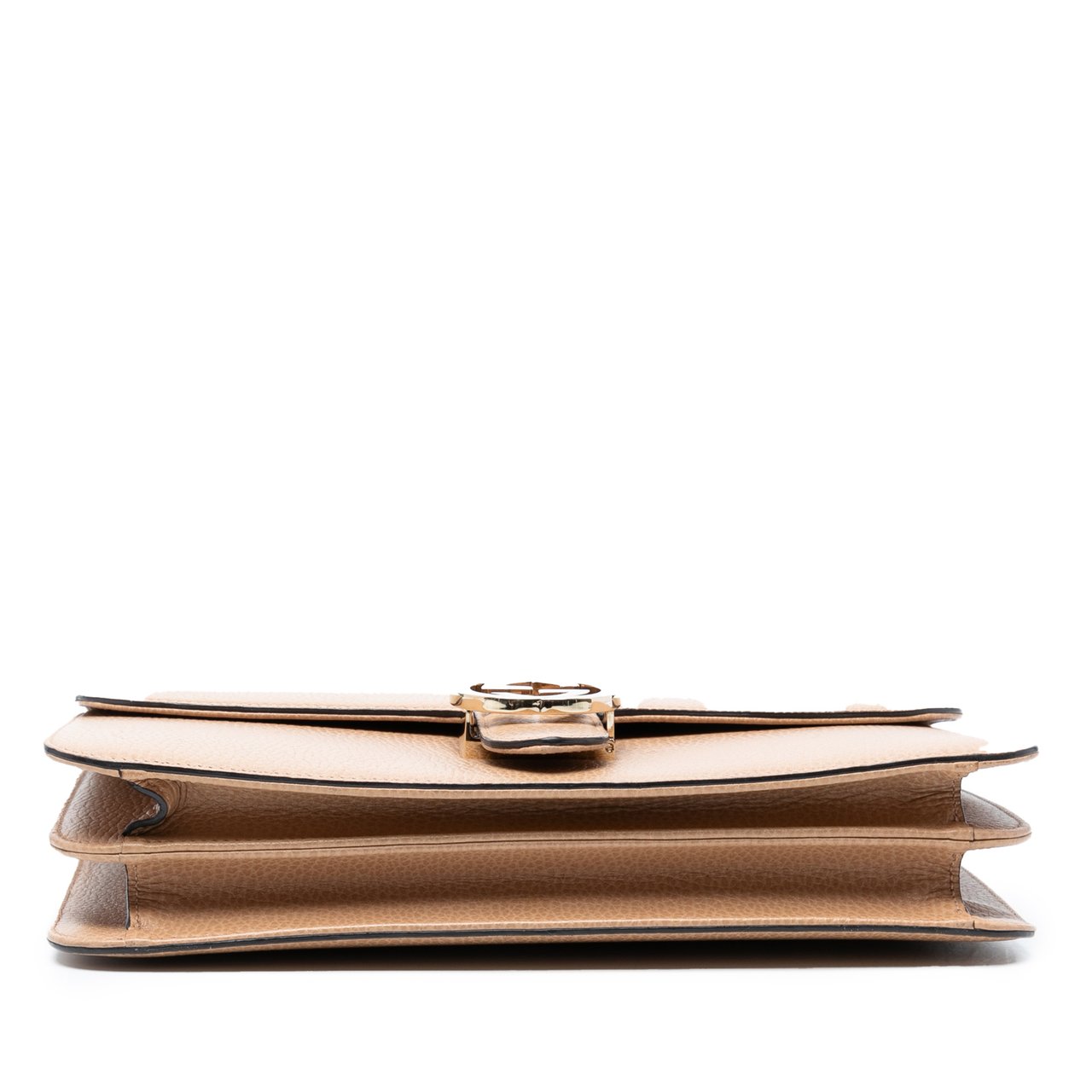 Gucci Medium Dollar Calfskin Interlocking G Crossbody Bruin