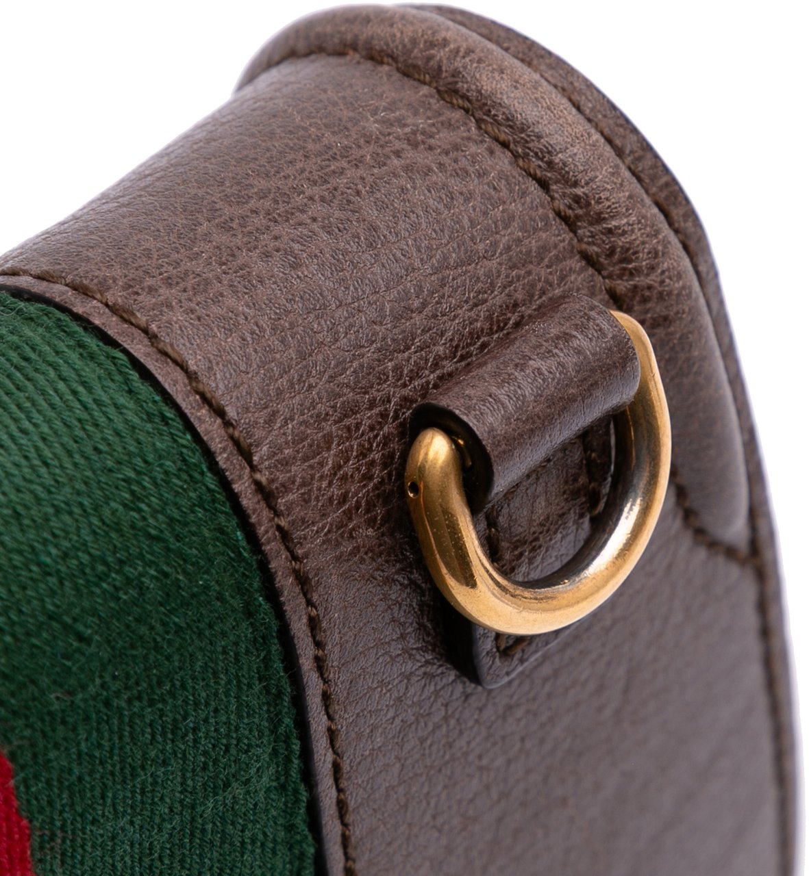 Gucci Small Linea Totem Crystal Heart Crossbody Bruin