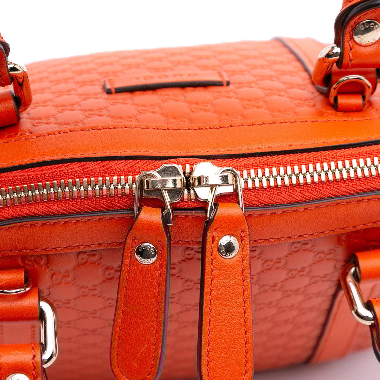 Gucci Mini Microguccissima Dome Satchel Oranje
