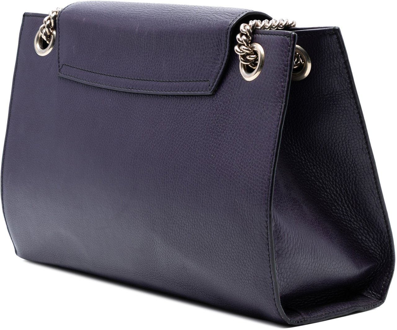 Gucci Large Leather Emily Shoulder Bag Paars