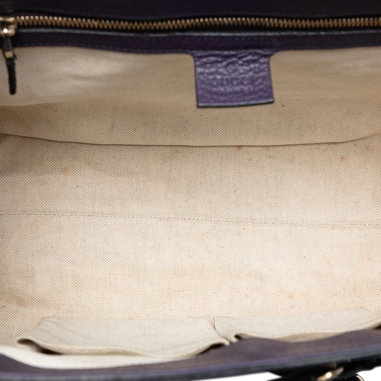 Gucci Large Leather Emily Shoulder Bag Paars