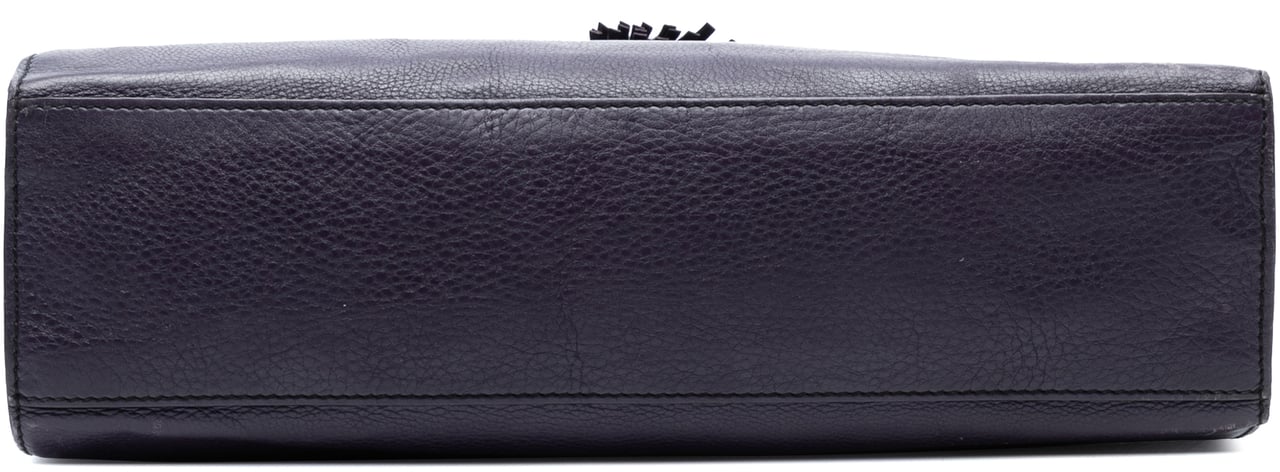 Gucci Large Leather Emily Shoulder Bag Paars