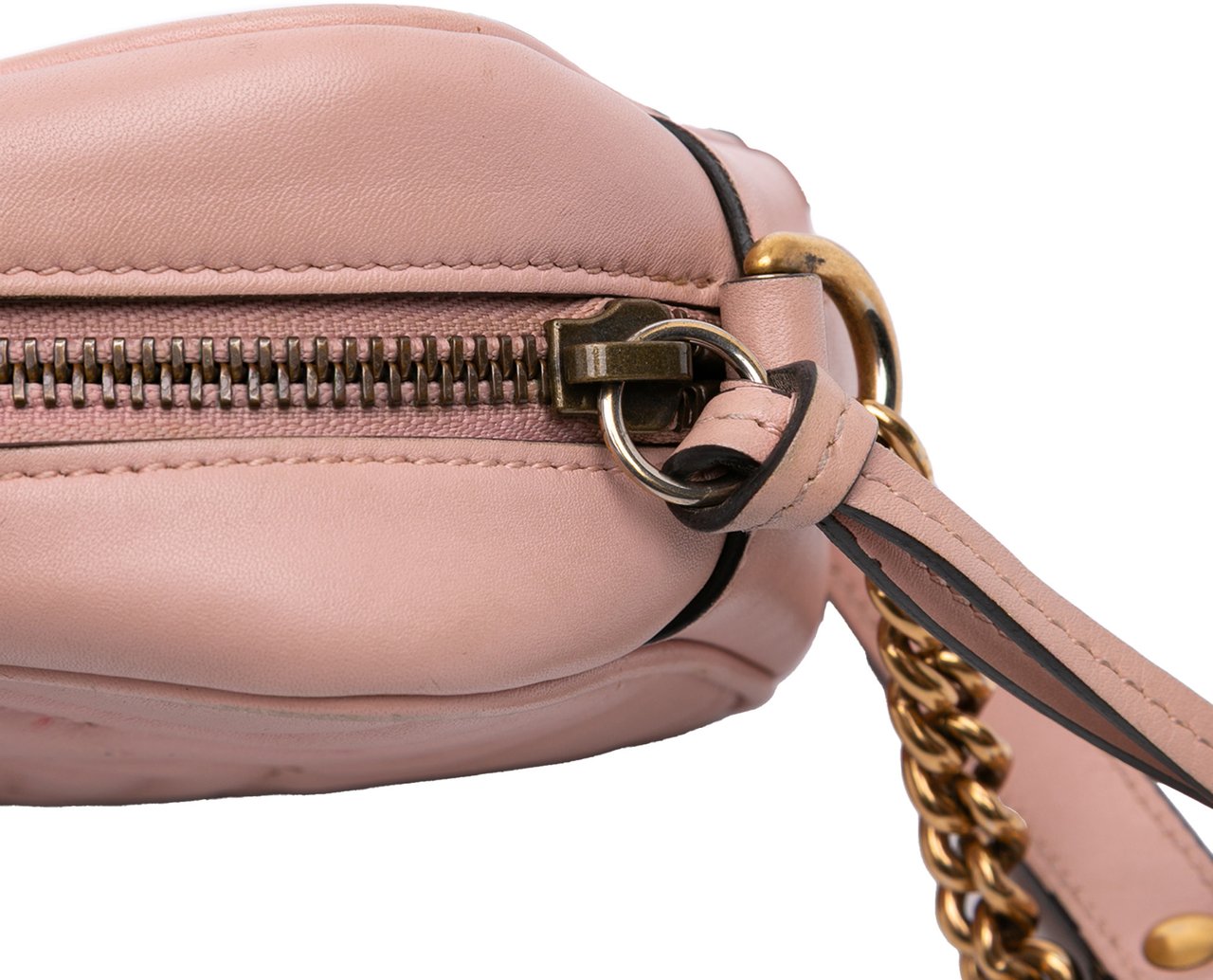 Gucci Mini GG Marmont Matelasse Leather Crossbody Roze