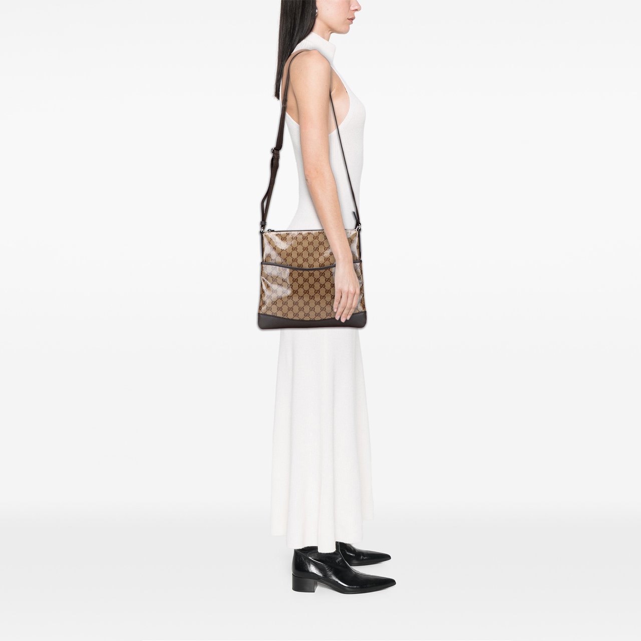 Gucci GG Crystal Crossbody Bruin