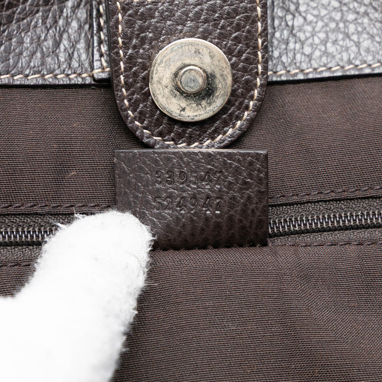 Gucci GG Crystal Bamboo Shopper Tote Bruin