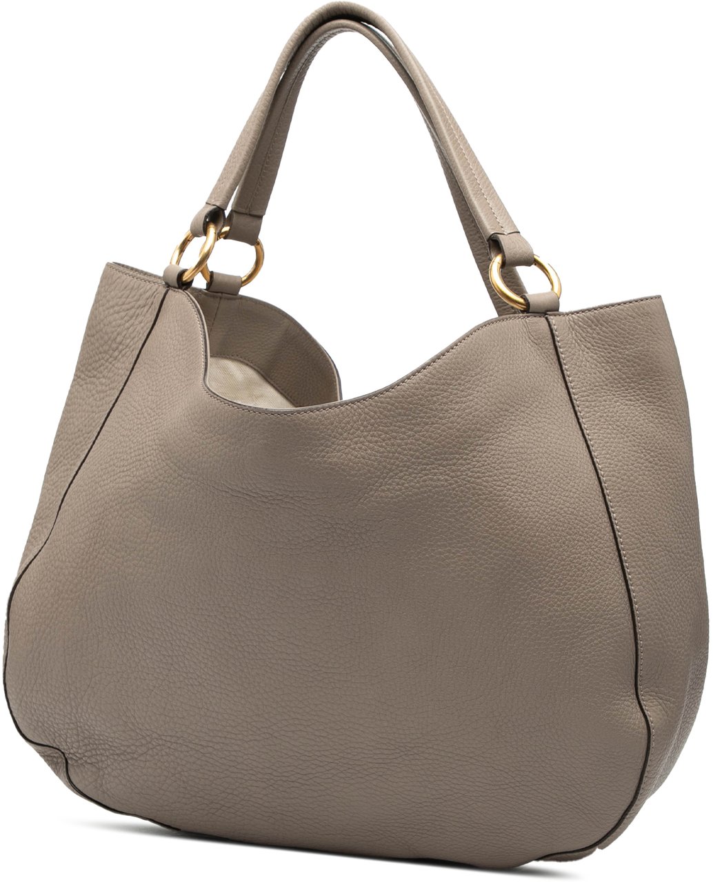 Gucci Medium Pebbled Calfskin Twill Tote Bruin