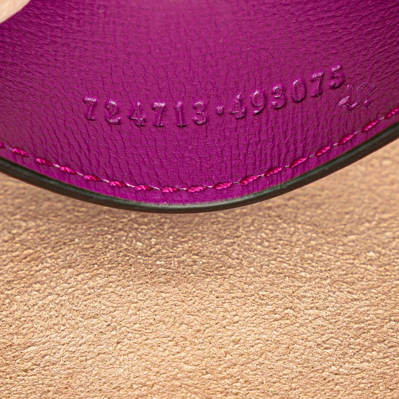 Gucci Mini Leather Horsebit 1955 Web Crossbody Paars