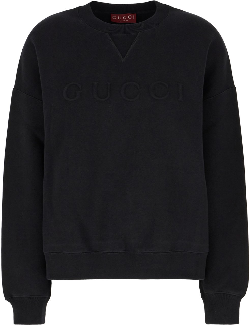 Gucci Gucci Black cotton blend oversize sweatshirt Zwart