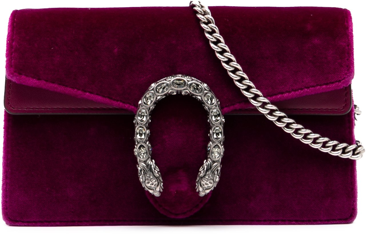 Gucci Mini Velvet Dionysus Crossbody Paars