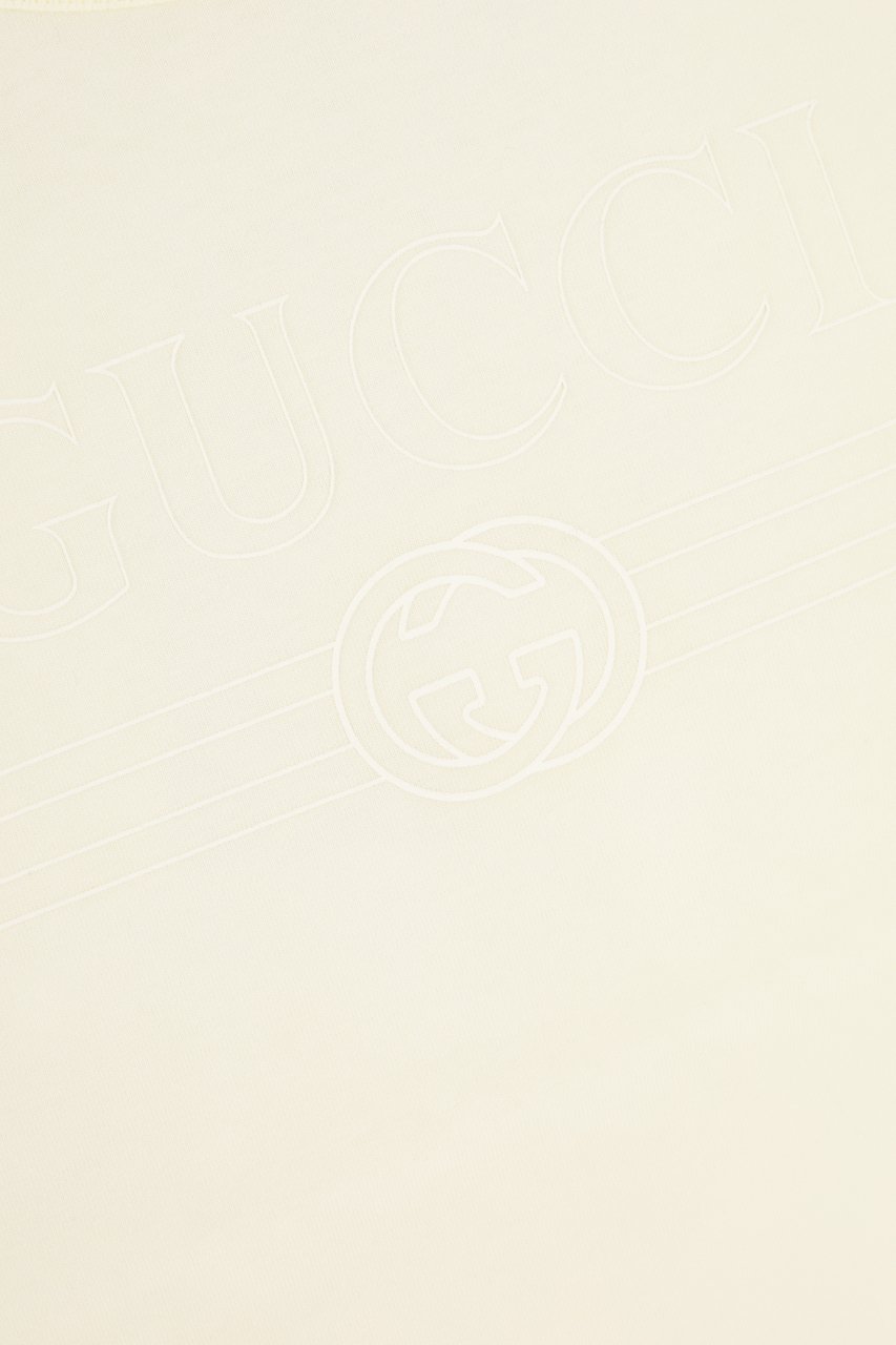 Gucci Gucci Ivory cotton t-shirt Neutraal