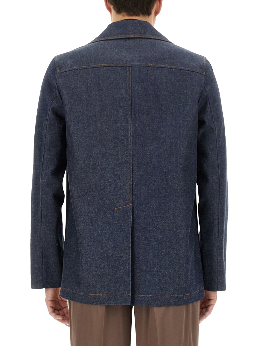 Gucci Structured Denim Jacket with Button-up Front Zwart