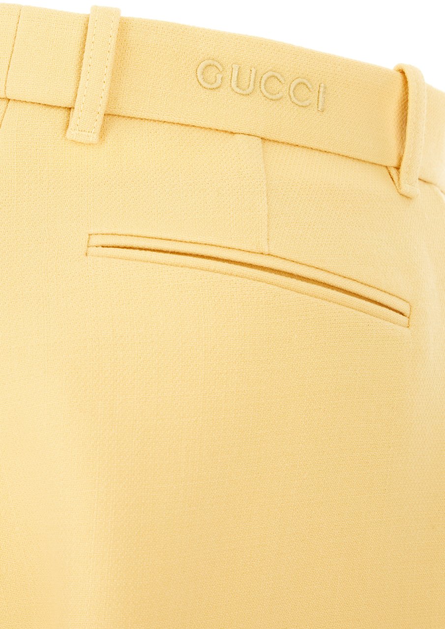 Gucci Gucci Yellow wool pants Geel
