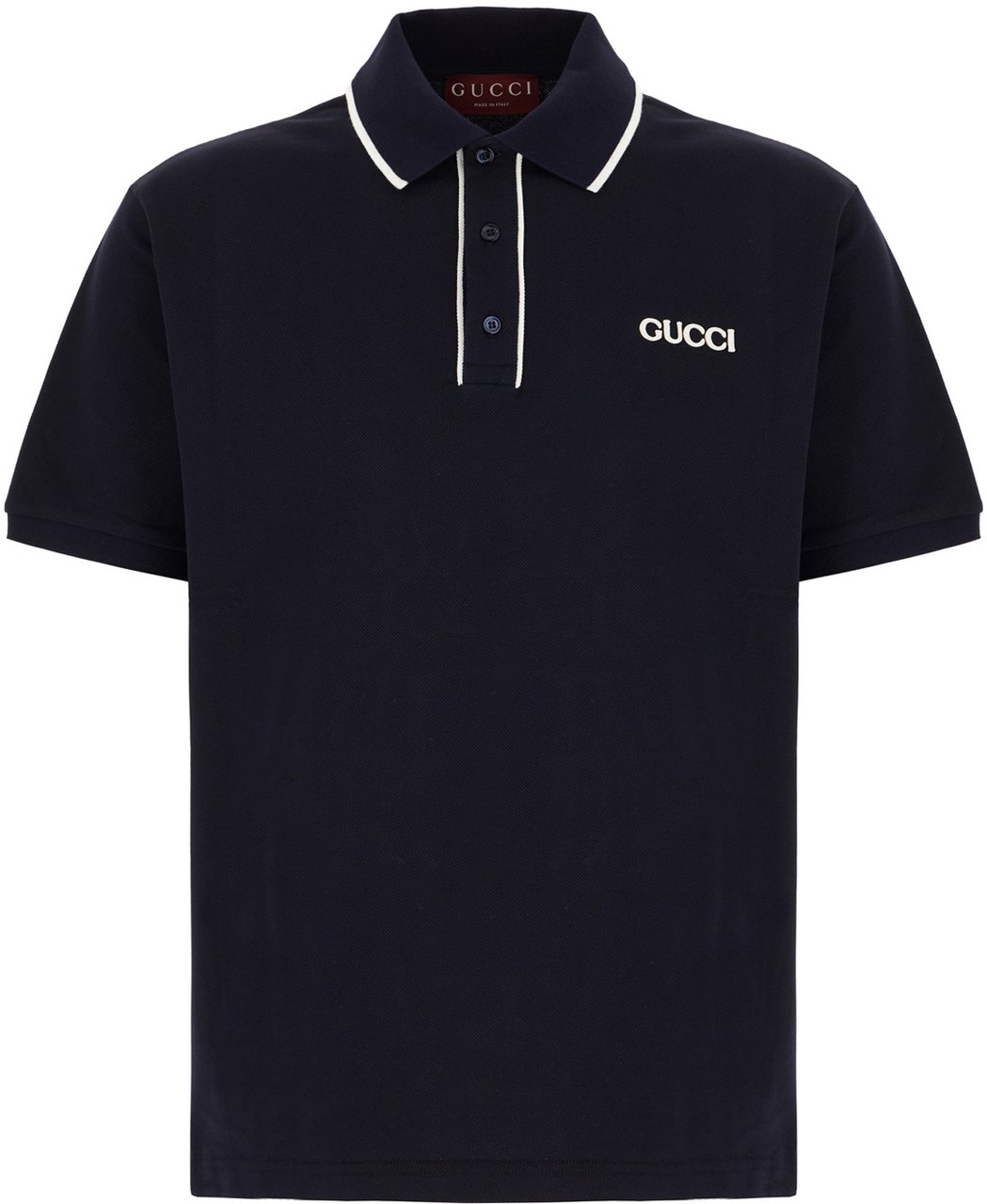 Gucci Gucci Midnight blue piquet polo shirt Blauw