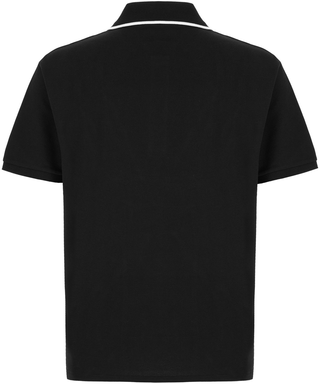 Gucci Gucci Black stretch piquet polo shirt Zwart