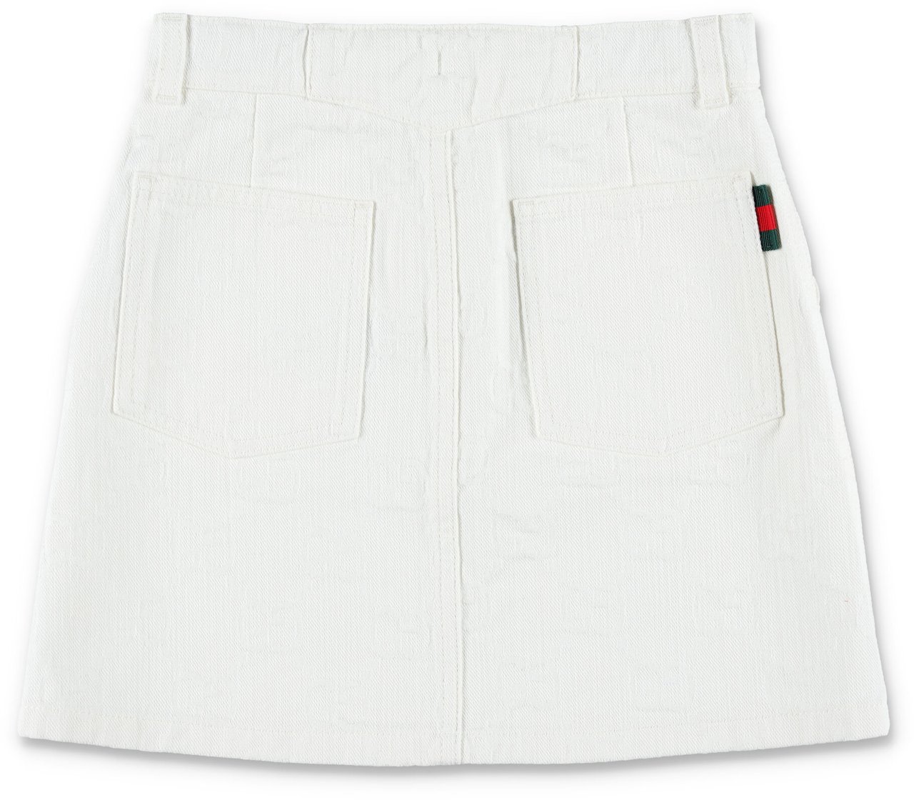 Gucci Kid - GG denim skirt Wit