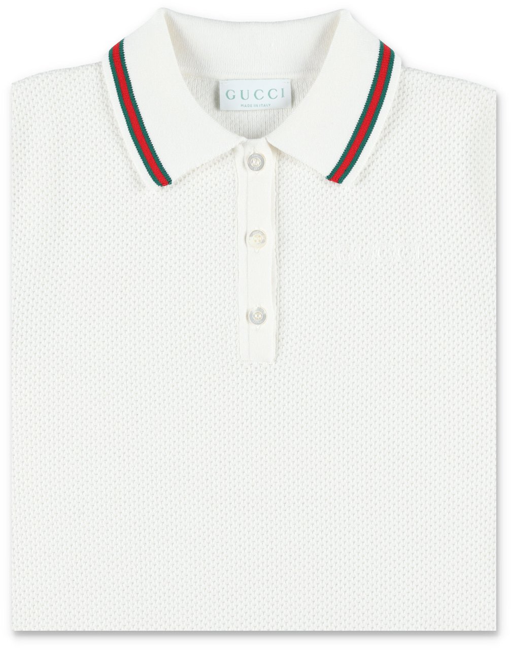 Gucci Kid - Embroidered polo dress Wit