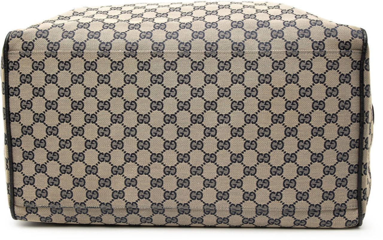 Gucci GG Canvas Web Travel Bag Bruin