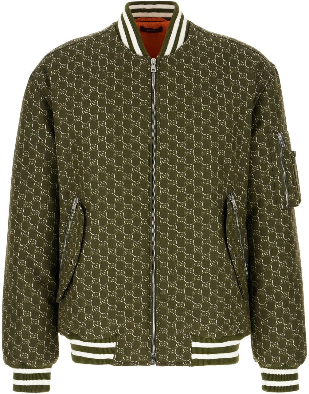 Gucci Gucci Embroidered cotton padded bomber jacket Divers