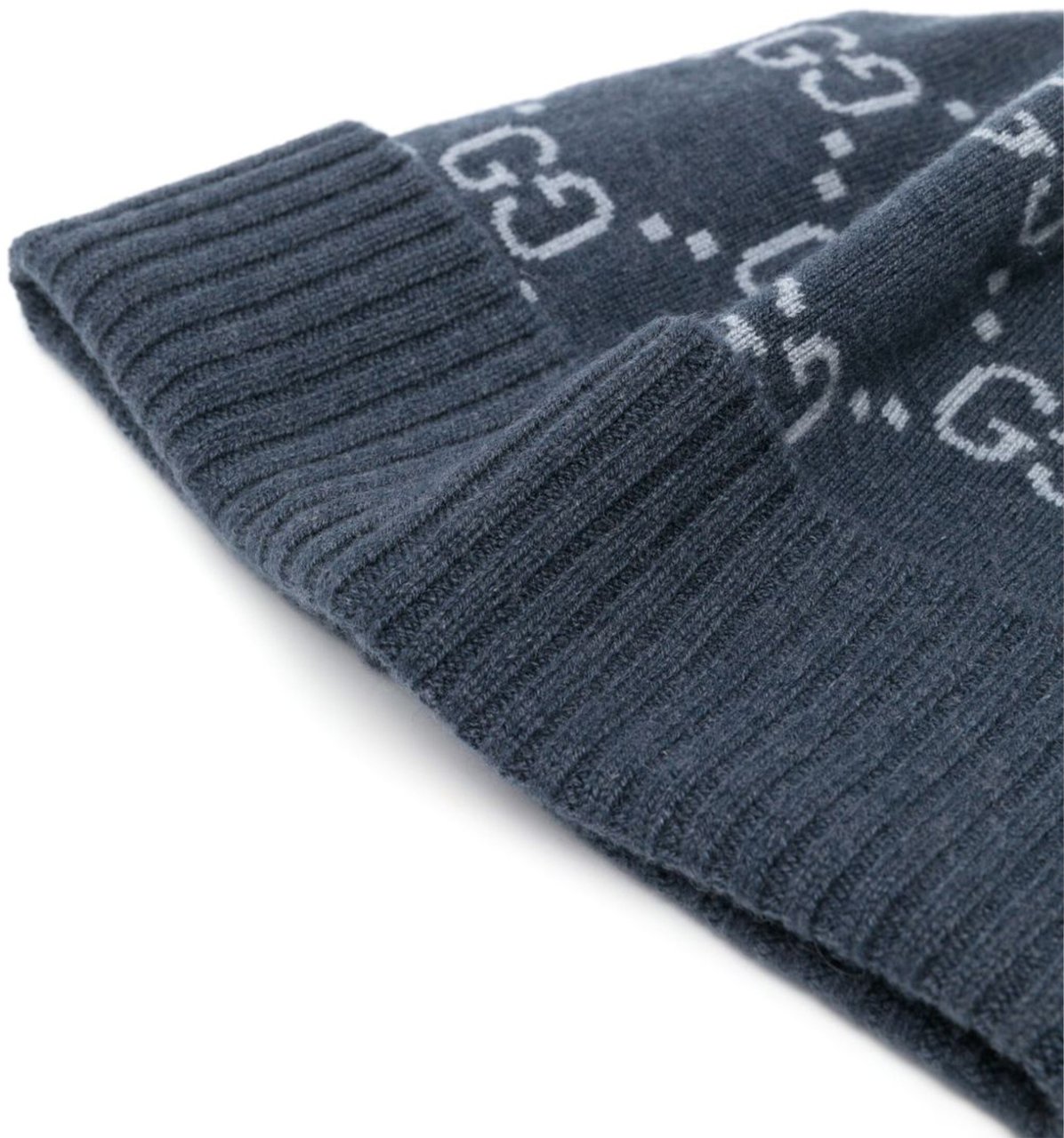 Gucci Blue Nuancie Knit Double G Beanie Zwart