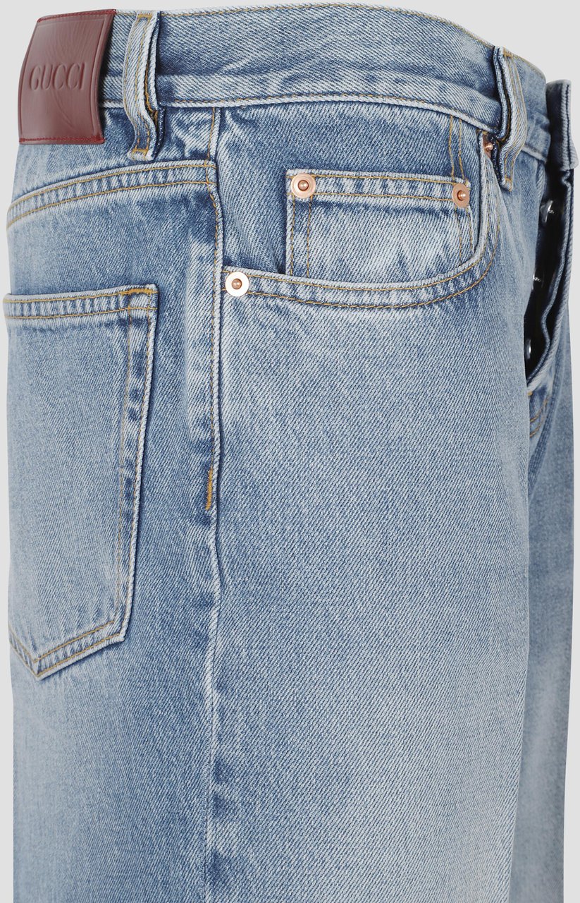 Gucci Ballerina Denim Pant Blauw
