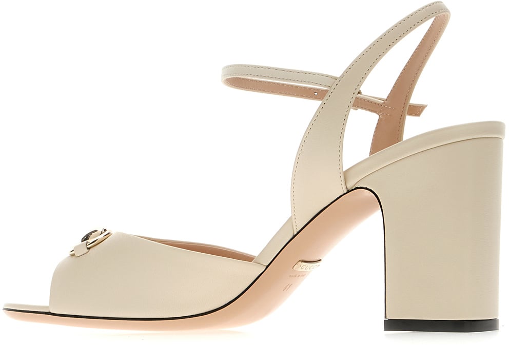 Gucci Gucci Chalk leather sandals Wit